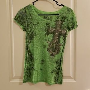 Green burnout top